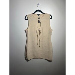 Pretty‎ Little Thing Shape Stone Textured Cut Out Tie Detail Bodycon Dress sz 14